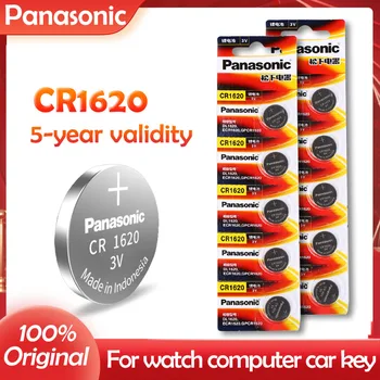 10VNT Originalus PANASONIC CR1620 CR 1620 3V Ličio Baterija Žiūrėti Skaičiuotuvas, Laikrodis Nuotolinio Valdymo Žaislai Mygtuką Moneta Ląstelių