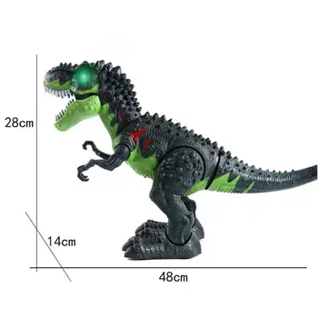 Imituojamas Liepsnos Purškimo Tyrannosaurus T-Rex Dinozaurai Žaislas Vaikams Vaikščioti Dinozaurai Vandens Purškimo Raudonos Šviesos & Tikroviški Garsai 95AE