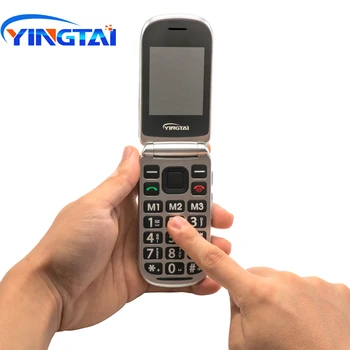 Naujas YINGTAI T09 GSM Dual Ekraną apversti vyresnysis telefonas Vyresnysis SOS funkcija moliusko geldele mobiliųjų Telefonų Didelis Mygtukas Mobiliojo Telefono FM