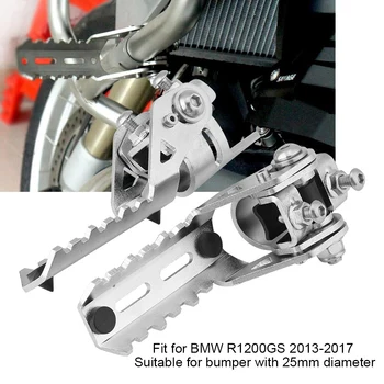 Priekinės atramos kojoms Pėdų vinys BMW R1200GS 2013-2017 Silver Black Matt Black Motociklas